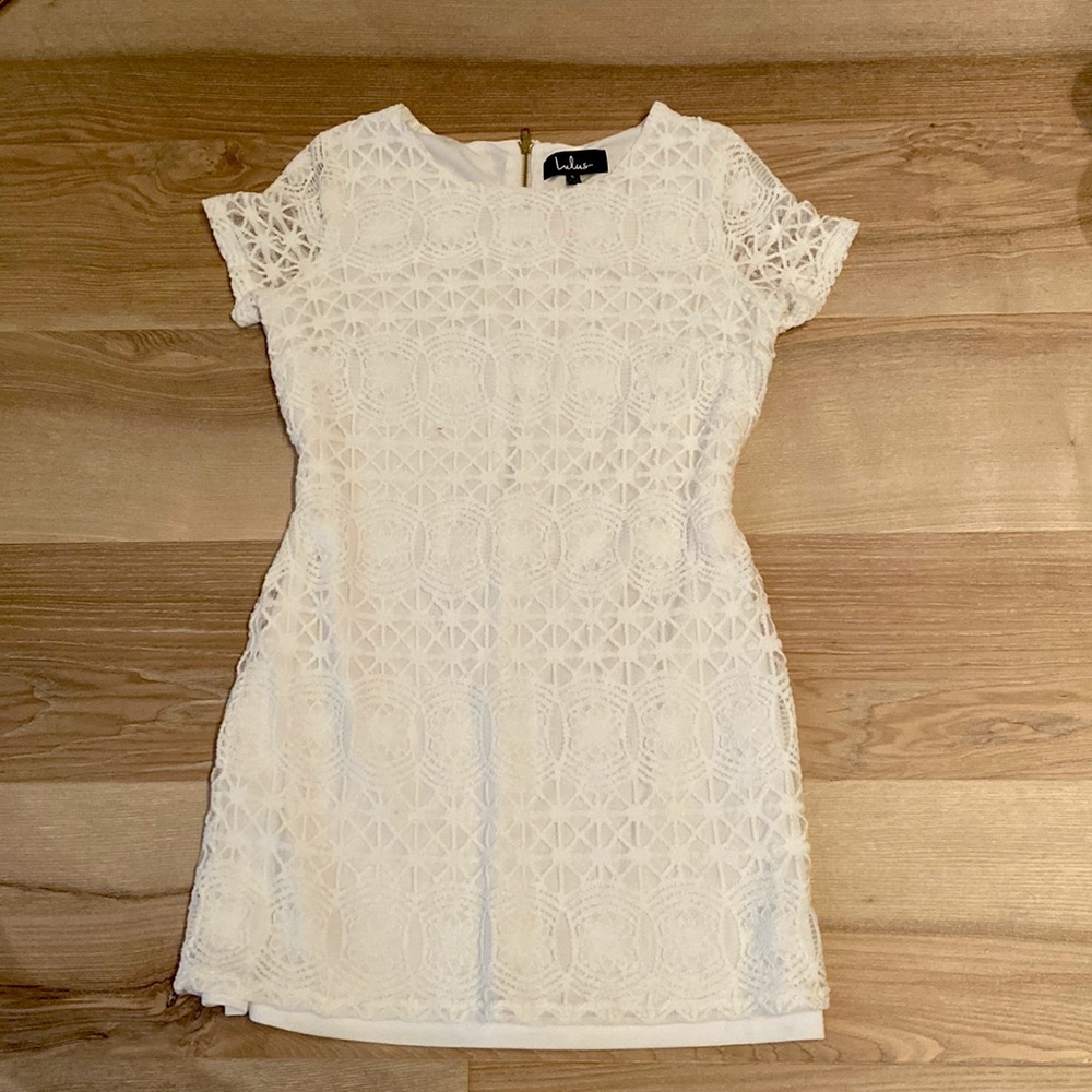 White mini dress